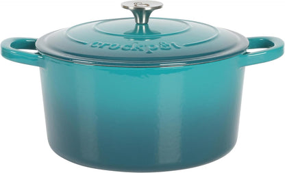 3 Quart Enameled Cast Iron Dutch Oven – Aqua - Curated Catalog G5