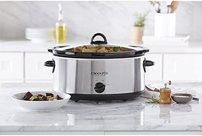 7 Quart Oval Manual Slow Cooker – Stainless Steel - Curated Catalog B7
