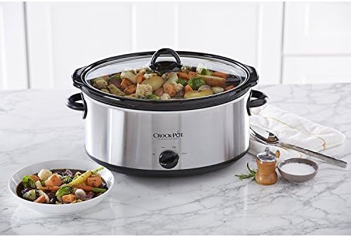 7 Quart Oval Manual Slow Cooker – Stainless Steel - Curated Catalog B7