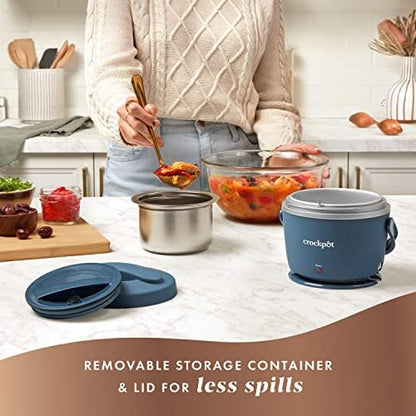 Electric Lunch Box Food Warmer 20oz – Faded Blue - Curated Catalog C1