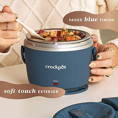 Electric Lunch Box Food Warmer 20oz – Faded Blue - Curated Catalog C1