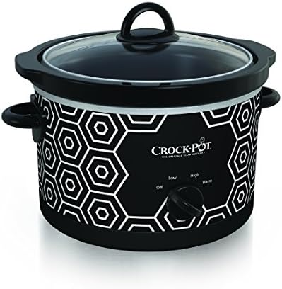 4.5 Quart Portable Slow Cooker – Black & White - Curated Catalog Z5