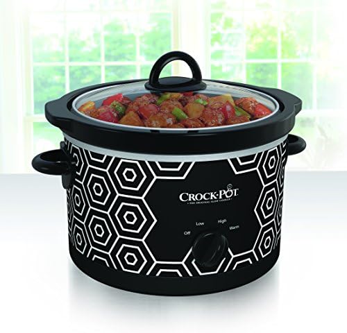 4.5 Quart Portable Slow Cooker – Black & White - Curated Catalog Z5