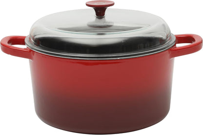 3 Quart Enameled Cast Iron Dutch Oven – Aqua - Curated Catalog D4