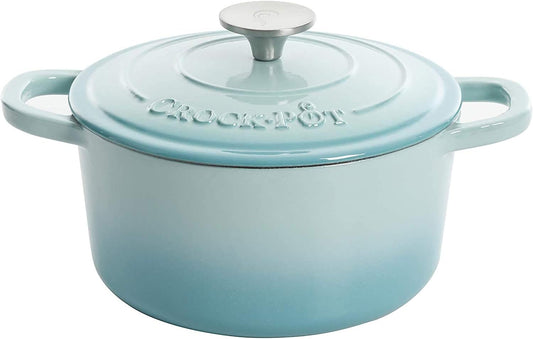 3 Quart Enameled Cast Iron Dutch Oven – Aqua - Curated Catalog D4