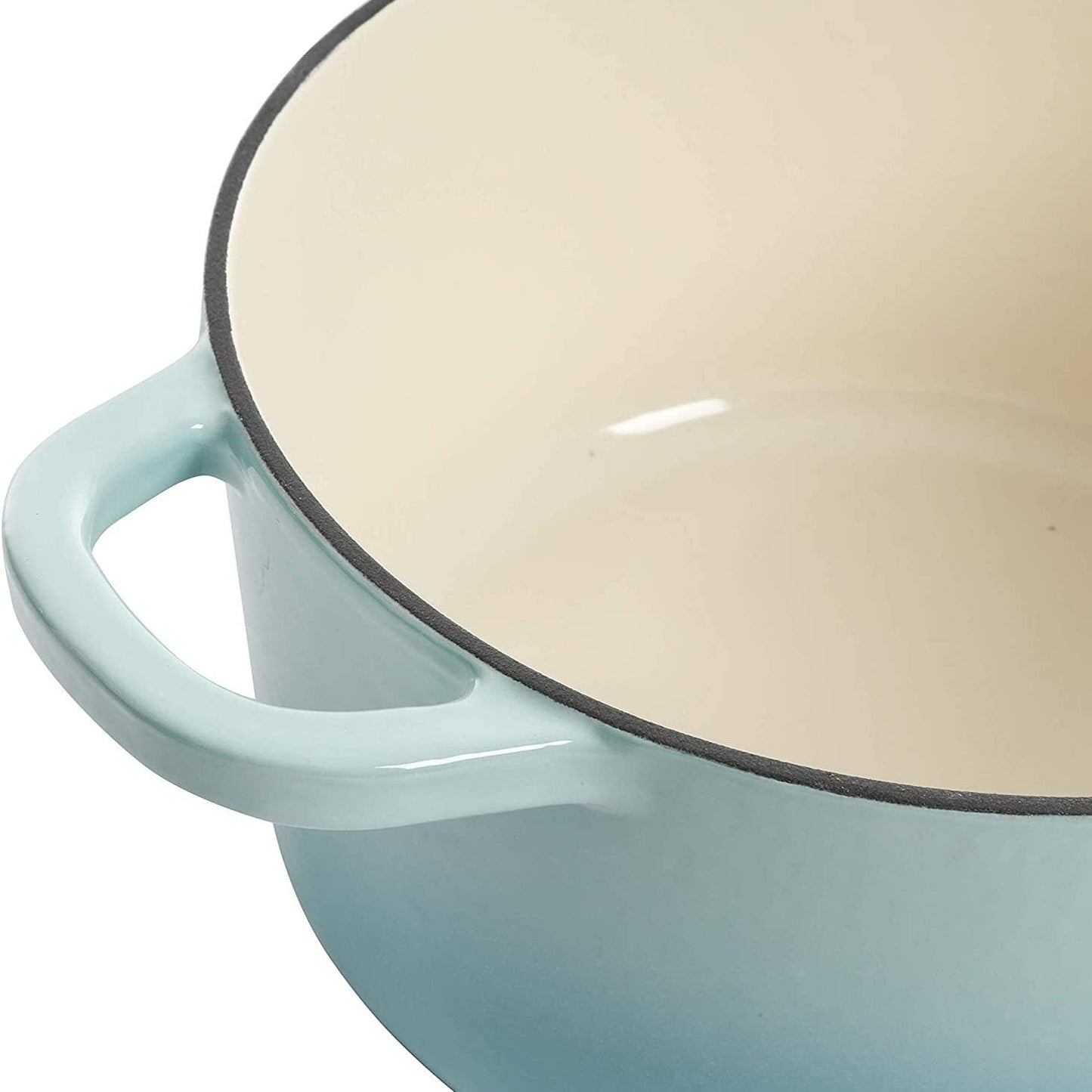 3 Quart Enameled Cast Iron Dutch Oven – Aqua - Curated Catalog D4