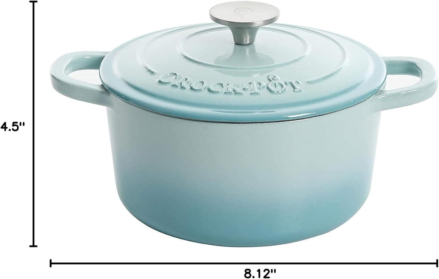 3 Quart Enameled Cast Iron Dutch Oven – Aqua - Curated Catalog D4